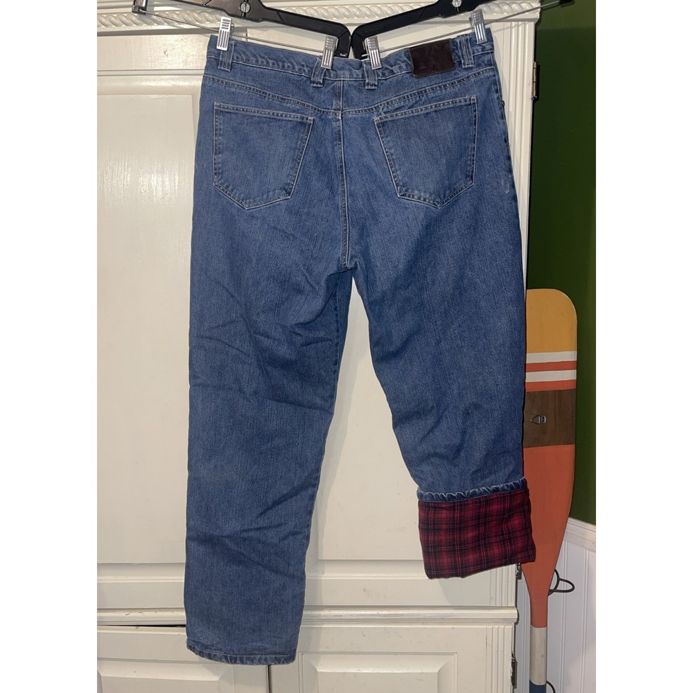 WOOLRICH Flannel Lined Jeans Men Size 36x32 Warm Winter Lumberjack Cabincore